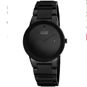Citizen Eco-Drive Axiom Black Ion-Plated Stainless Steel Watch 40mm- New in Box!